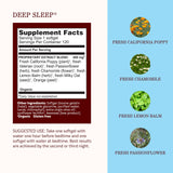 Herbs Etc. Deep Sleep Softgels back view with dosage instructions