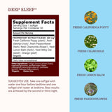 Herbs Etc. Deep Sleep Softgels back view with ingredient list