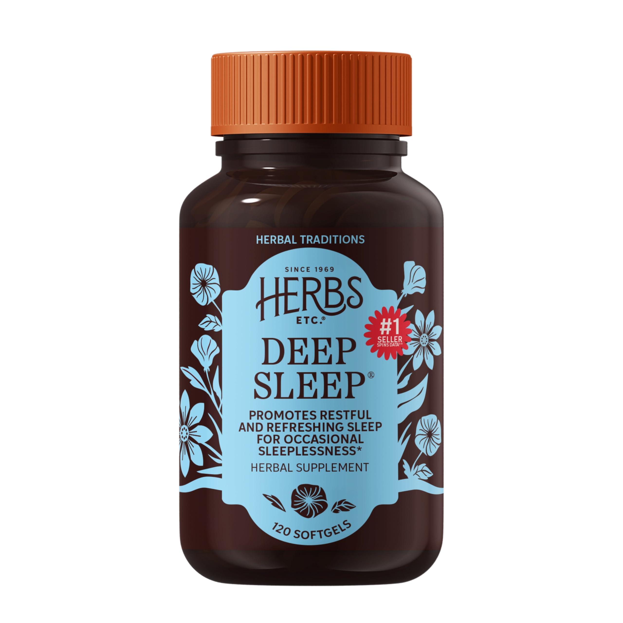 Herbs Etc. Deep Sleep Softgels front view with packaging