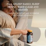 Herbs Etc. Deep Sleep Softgels on a wooden surface