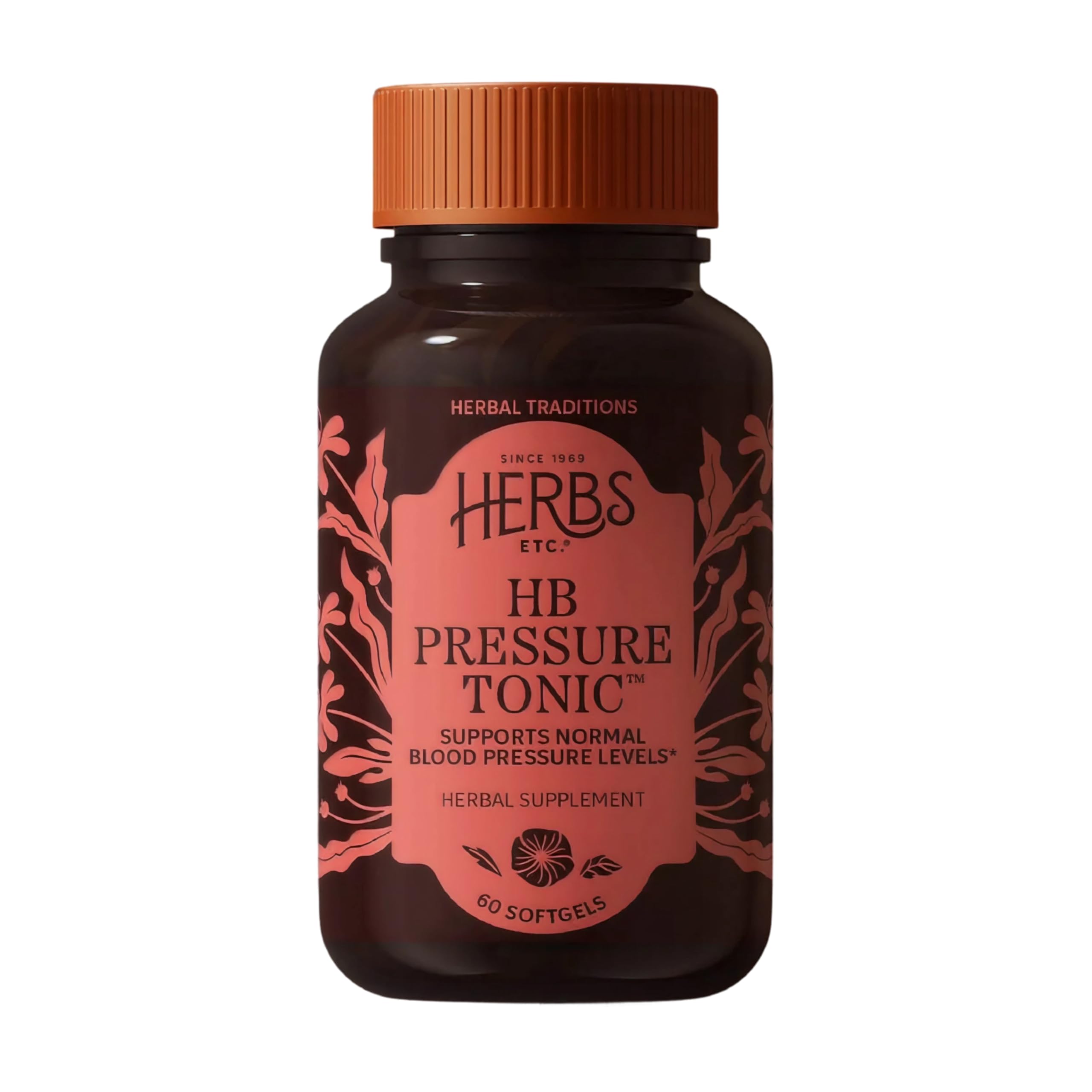Herbs Etc. HB Pressure Tonic Softgels 200mg front view