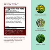 Herbs Etc. Kidney Tonic Softgels back view with ingredient list