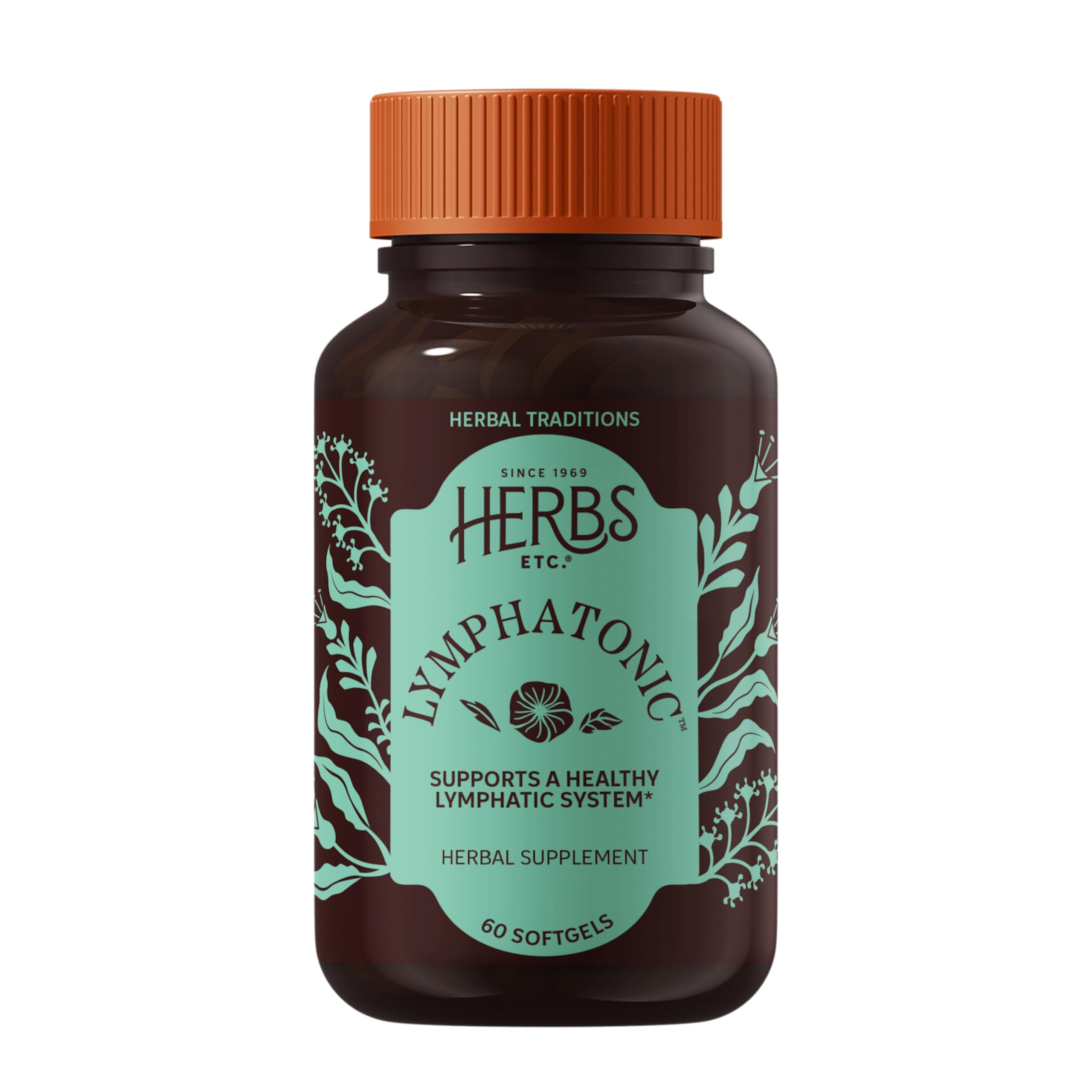 Herbs Etc. Lymphatonic Softgels bottle front view