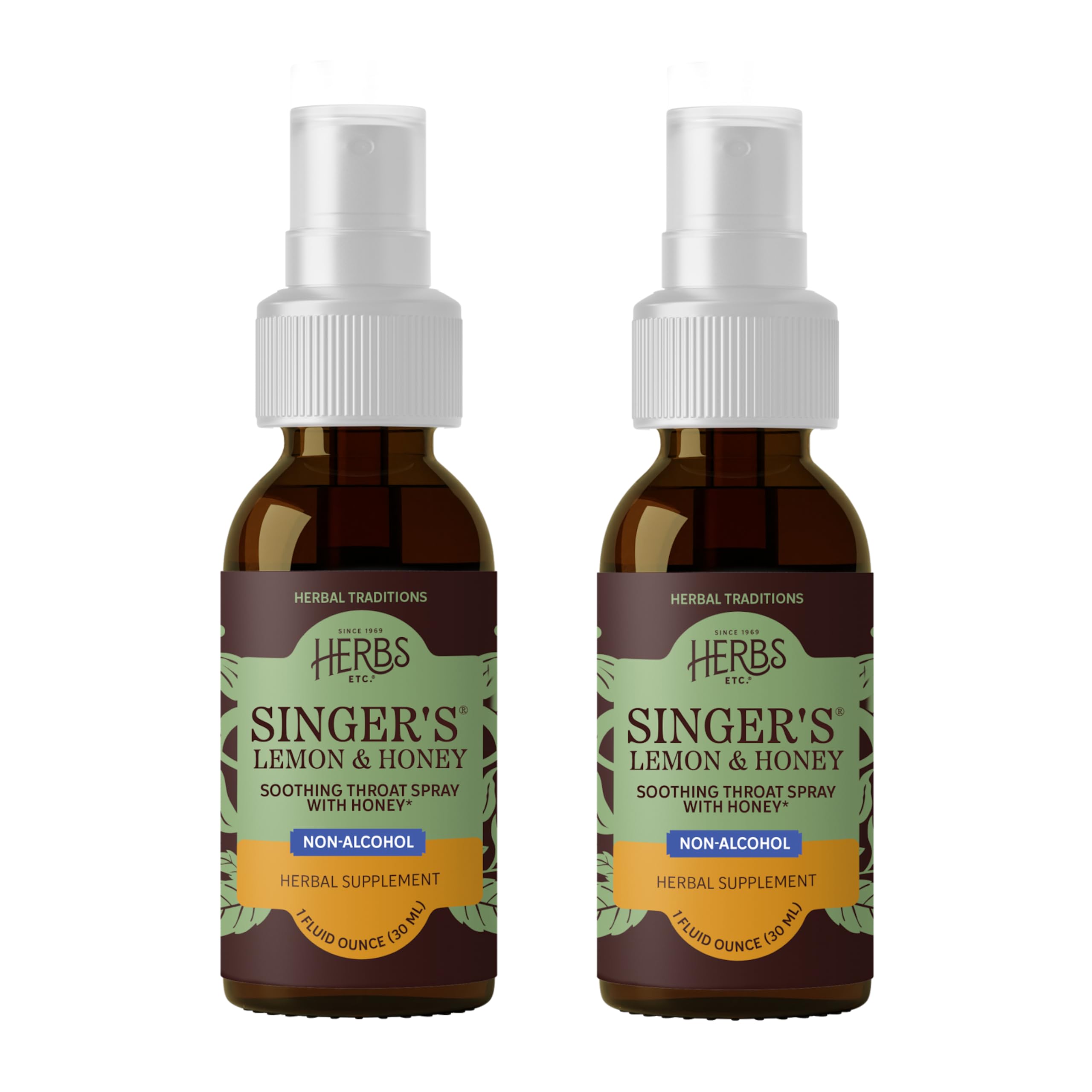 Herbs Etc. Singer's Saving Grace Lemon & Honey Throat Spray front view
