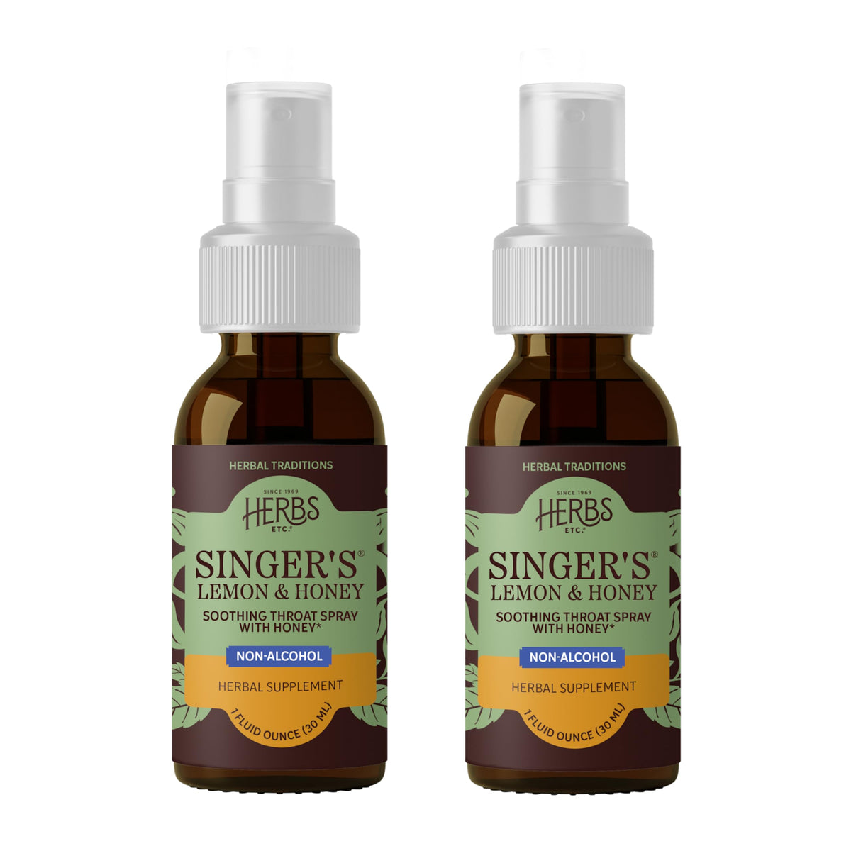 Herbs Etc. Singer's Saving Grace Lemon & Honey Throat Spray front view