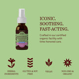Herbs Etc. Singer's Saving Grace Throat Spray label close-up