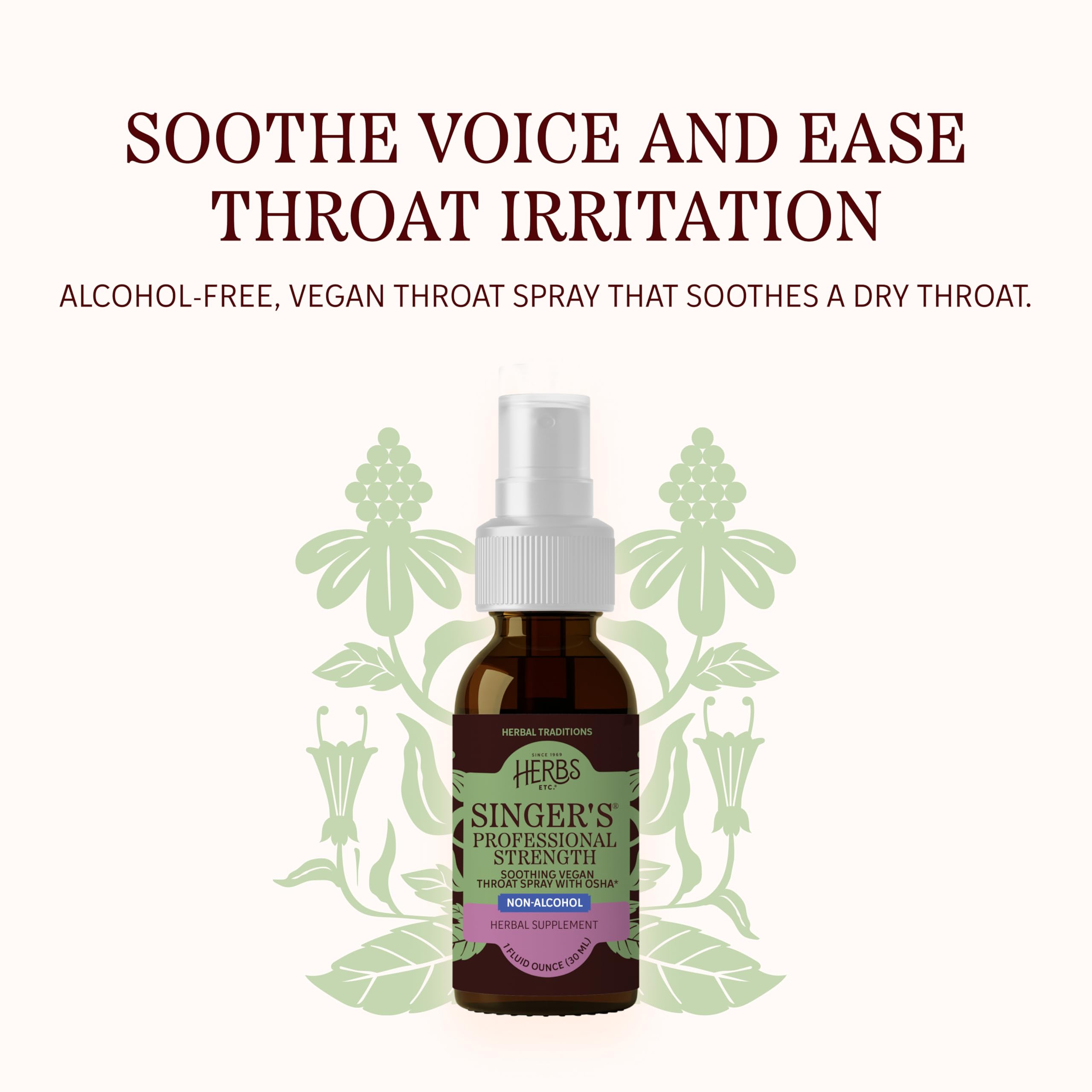Herbs Etc. Singer's Saving Grace Throat Spray packaging