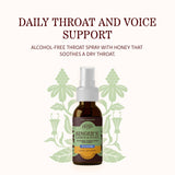 Herbs Etc. throat spray bottle with lemon and honey ingredients