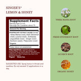 Herbs Etc. throat spray packaging side view