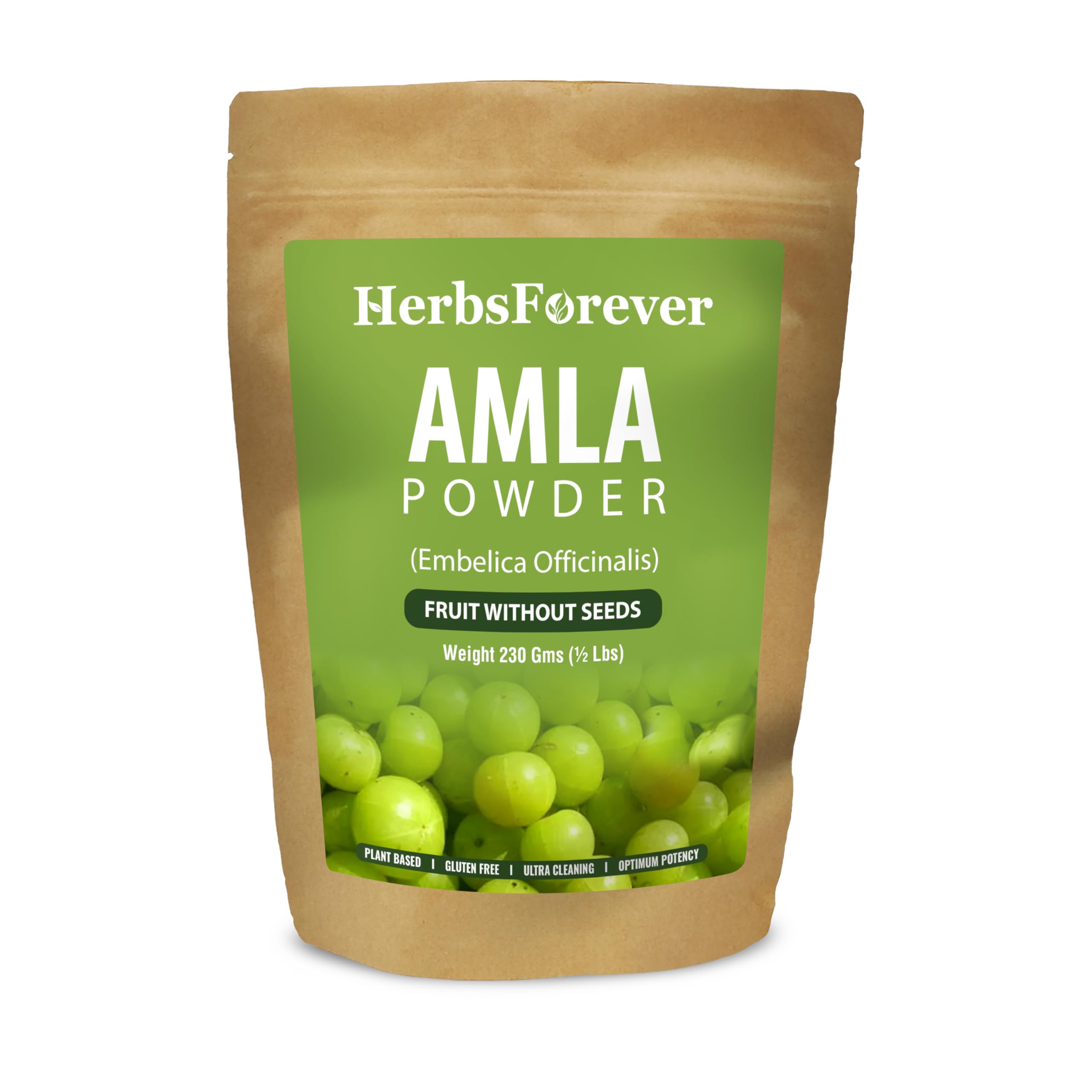 Herbsforever Amla Powder 230g front view packaging