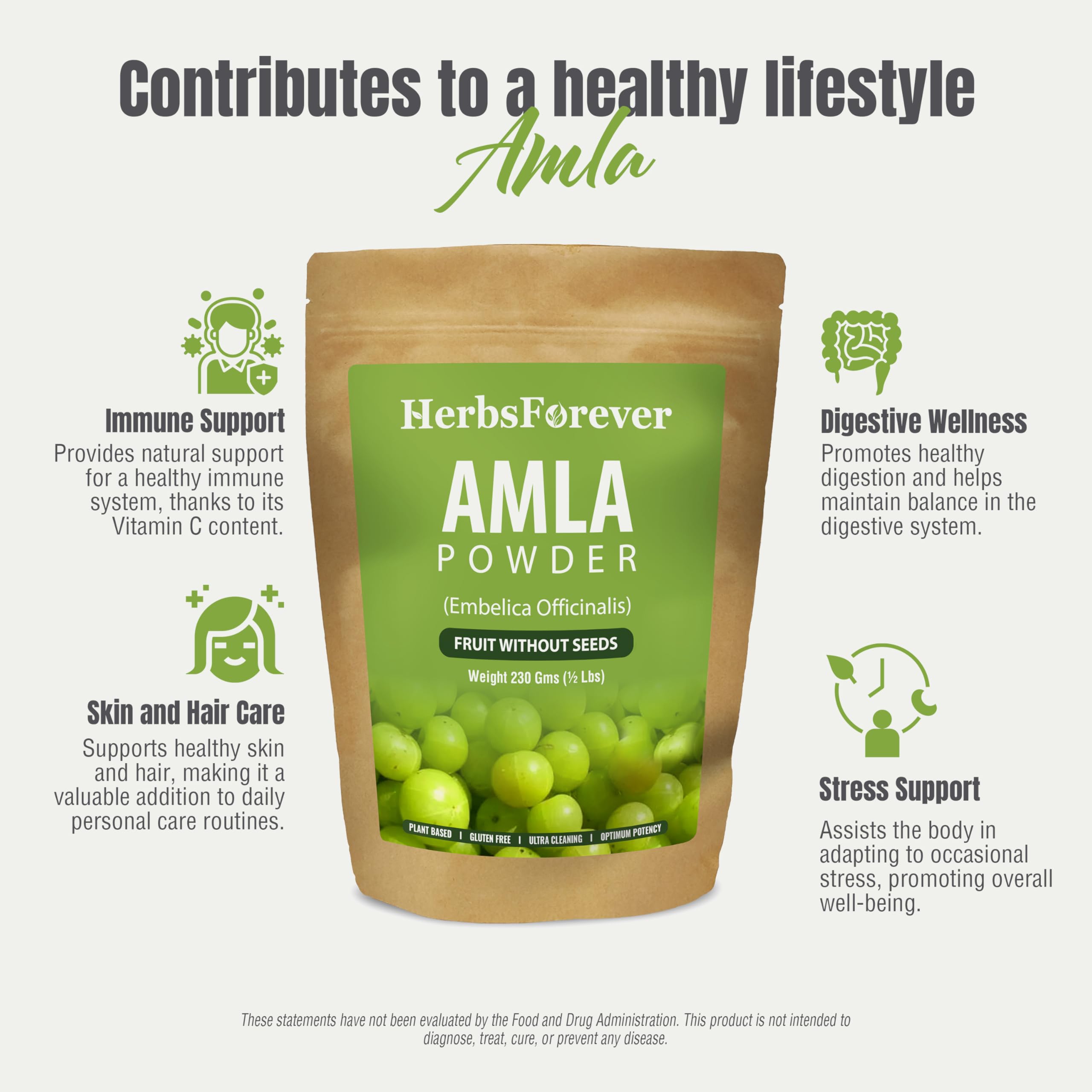 Herbsforever Amla Powder 230g in a kitchen setting