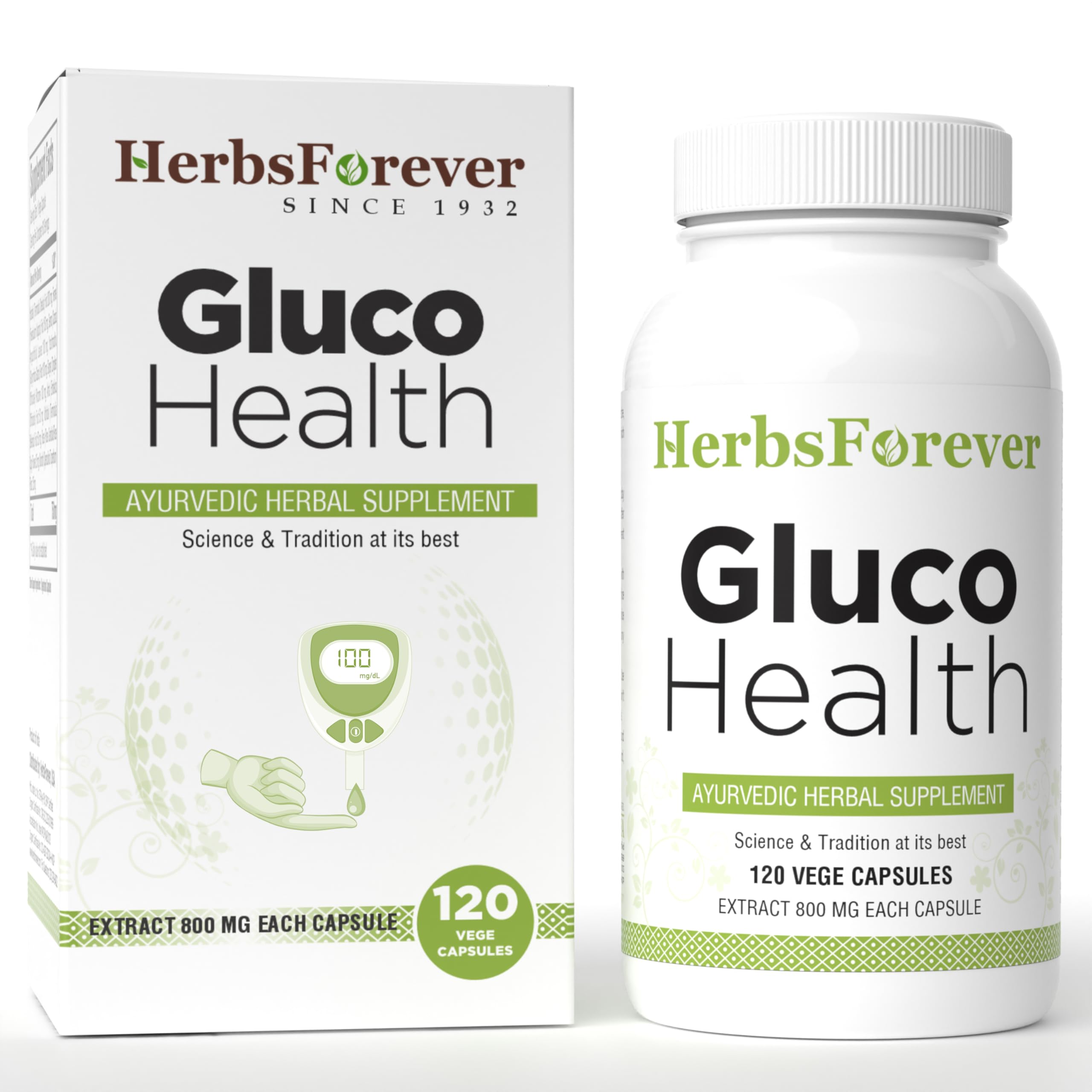 Herbsforever Ayurvedic Herbal Formula 120 vegetarian capsules front view