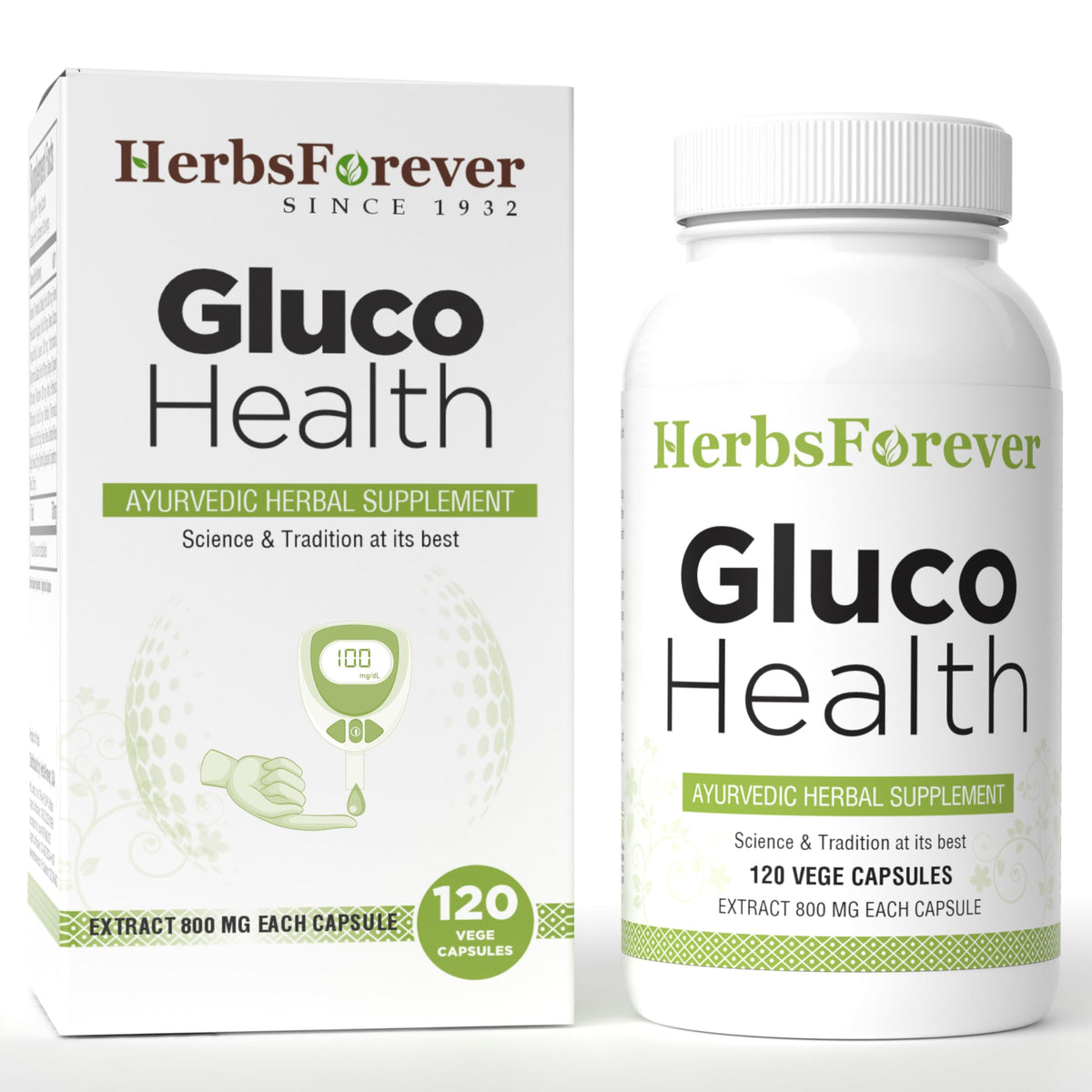 Herbsforever Ayurvedic Herbal Formula 120 vegetarian capsules front view