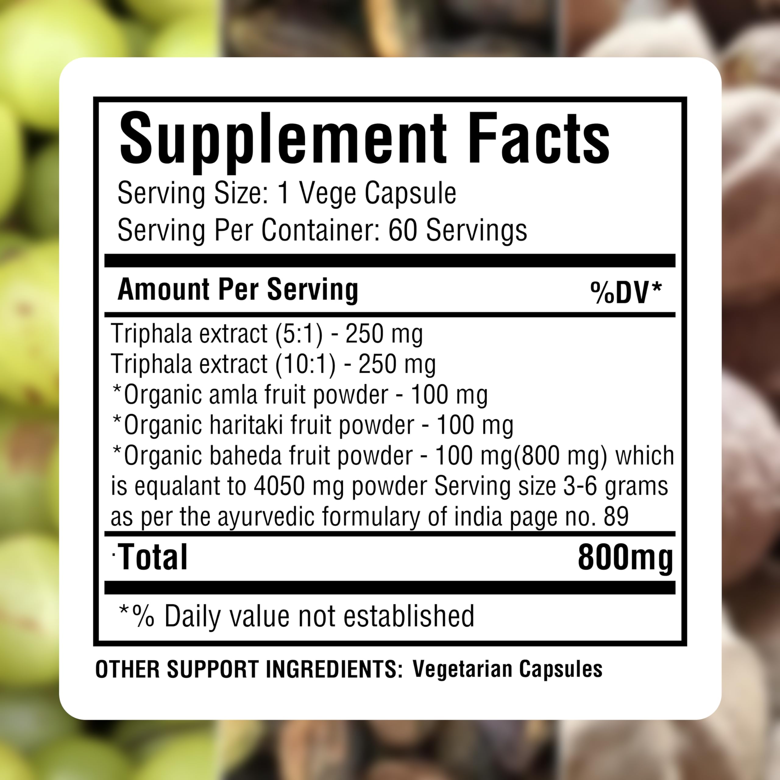 Herbsforever Colon Cleanse Capsules with ingredients list