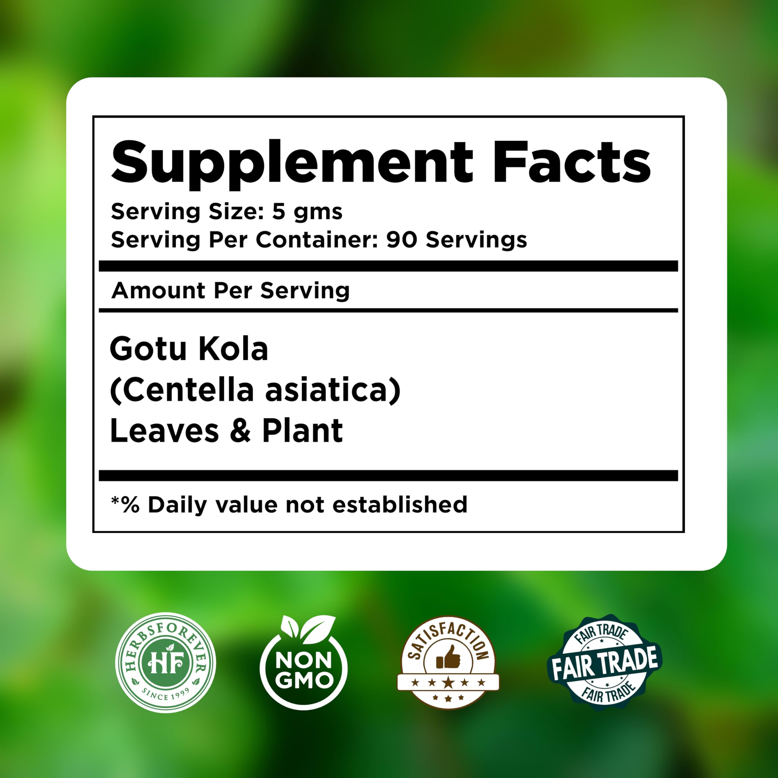 Herbsforever Gotu Kola Powder finely ground texture