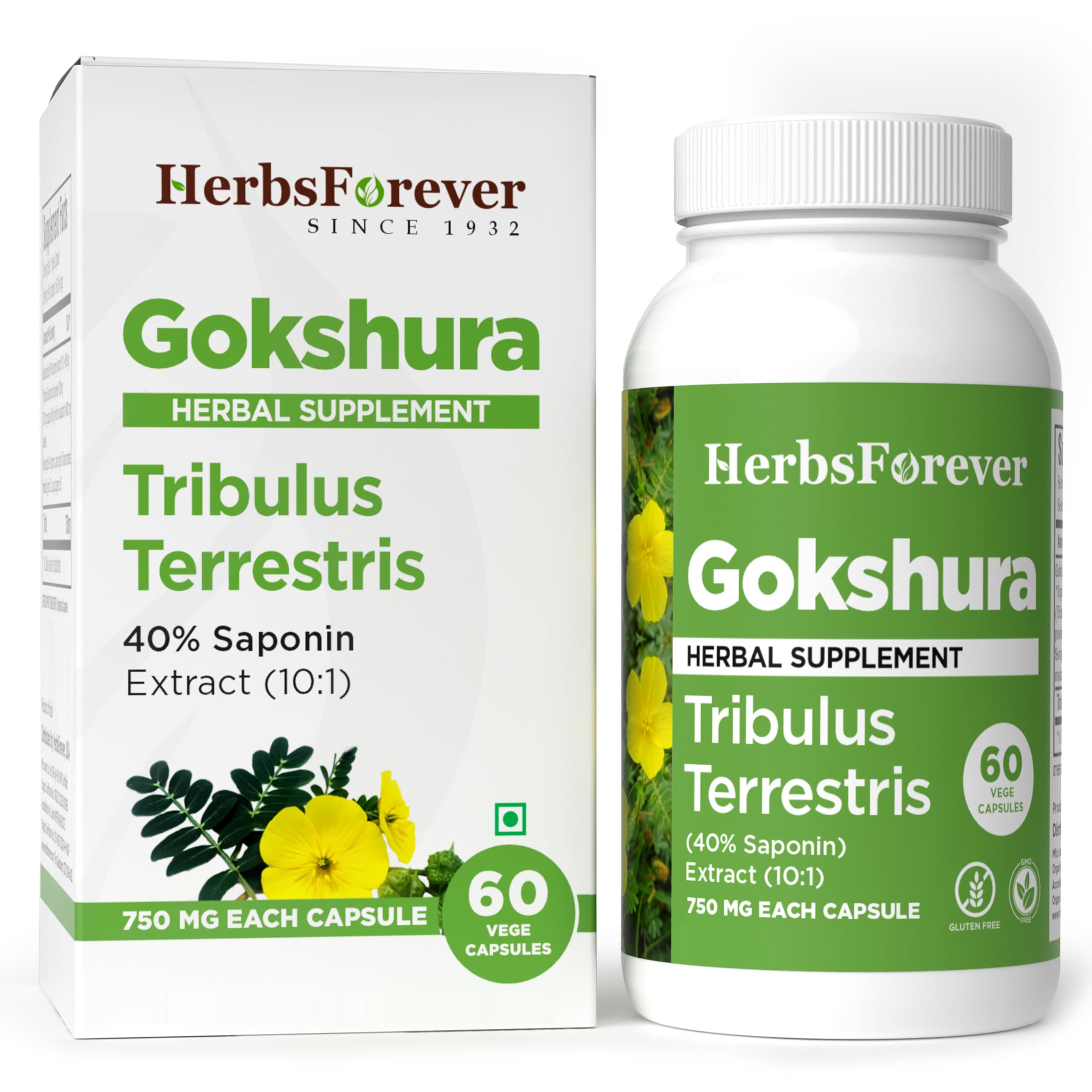 Herbsforever Tribulus Terrestris Extract 750mg bottle front view