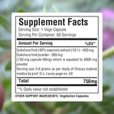 Herbsforever Tribulus Terrestris Extract 750mg bottle side view