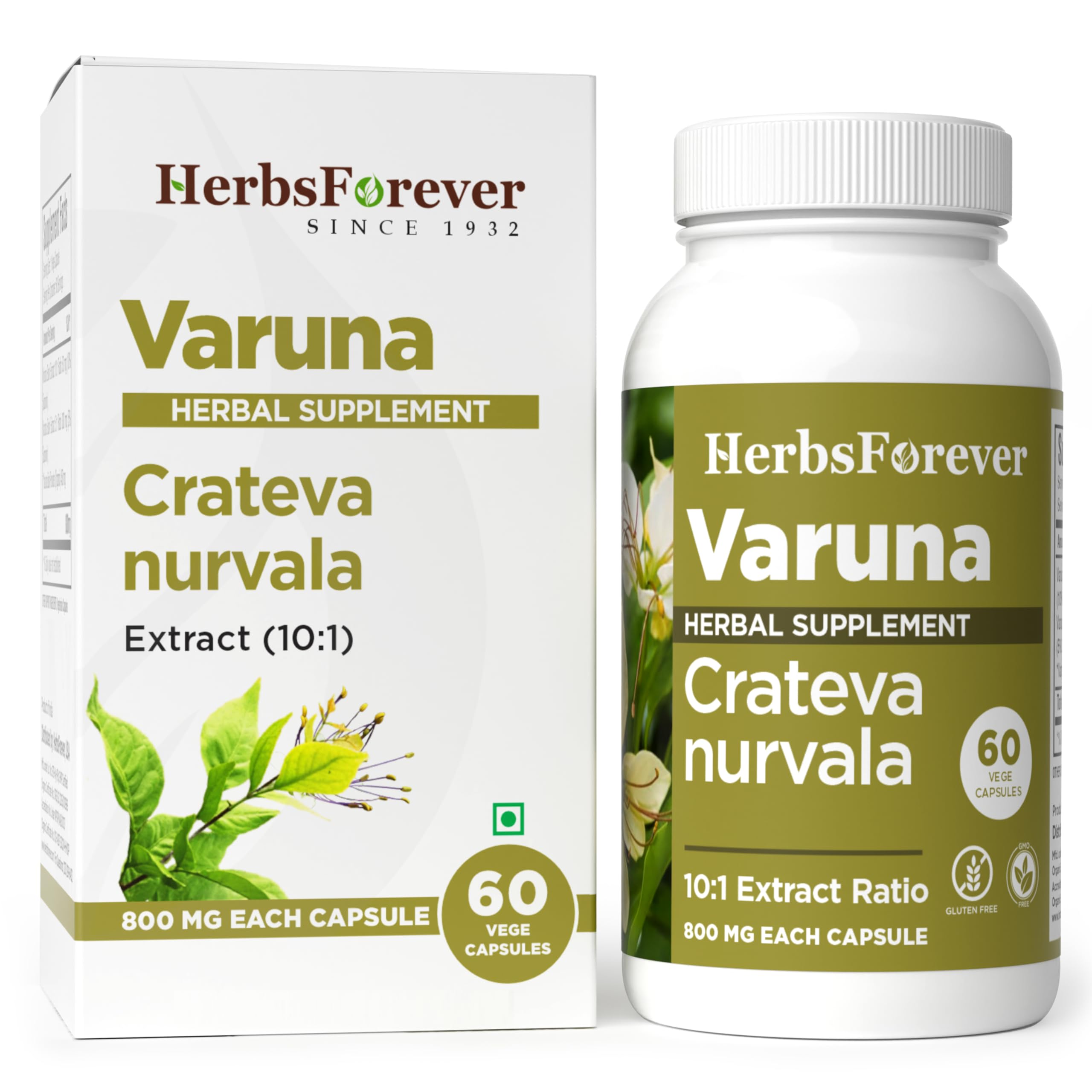 Herbsforever Varuna Ayurvedic Capsules 800mg front view