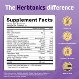 Herbtonics Biotin Gummies back view with ingredients list