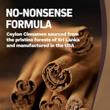 Herbtonics Ceylon Cinnamon Capsules 1500mg capsules on a table