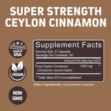 Herbtonics Ceylon Cinnamon Capsules 1500mg side view