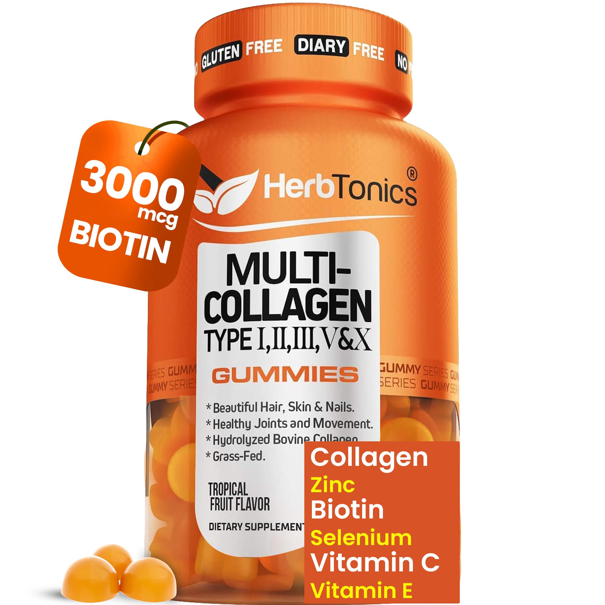 Herbtonics Collagen Gummies 5-in-1 Complex front view