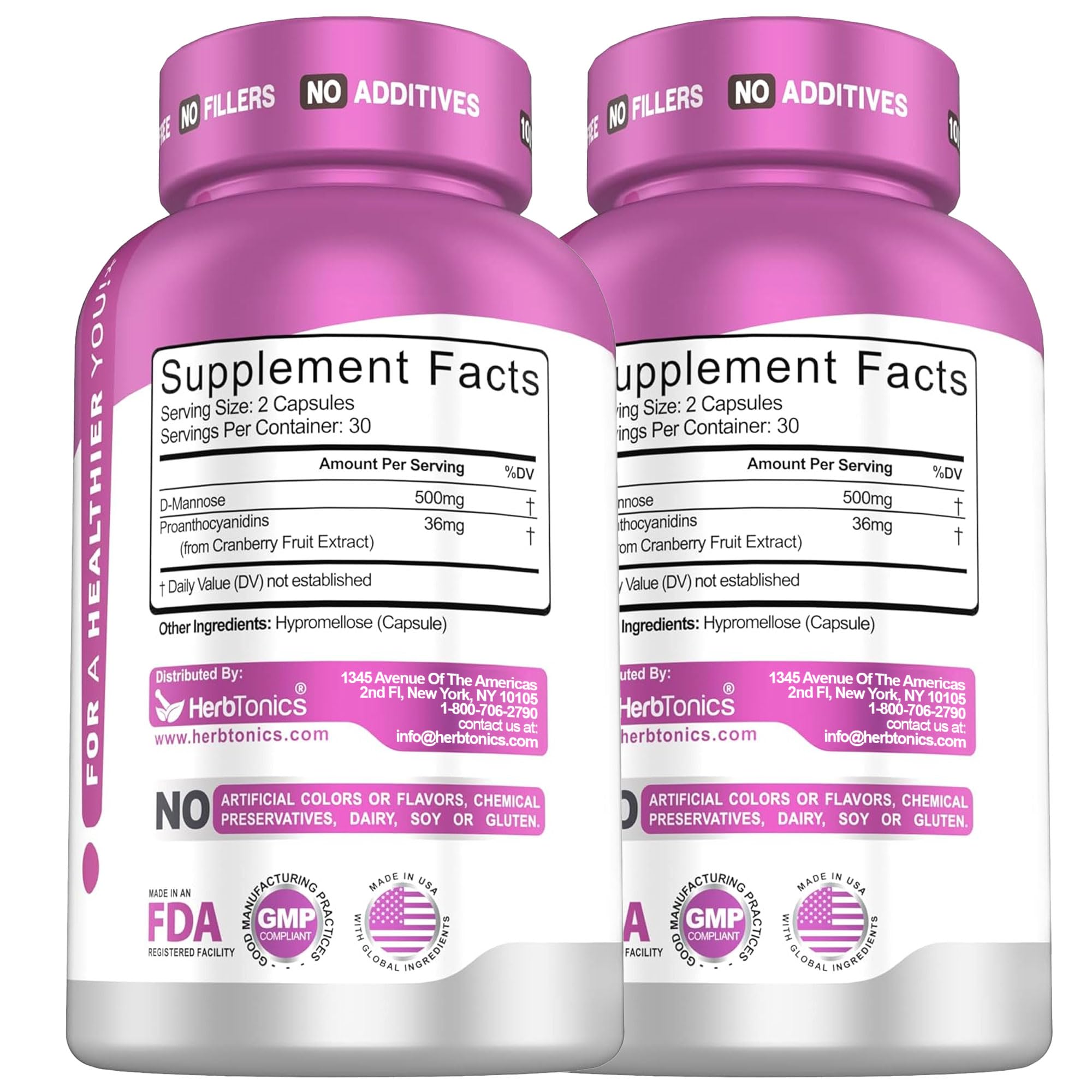 Herbtonics Cranberry Supplement ingredients list
