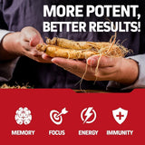 Herbtonics Korean Red Panax Ginseng 1500mg supplement capsules