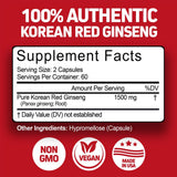 Herbtonics Korean Red Panax Ginseng Supplement bottle with label