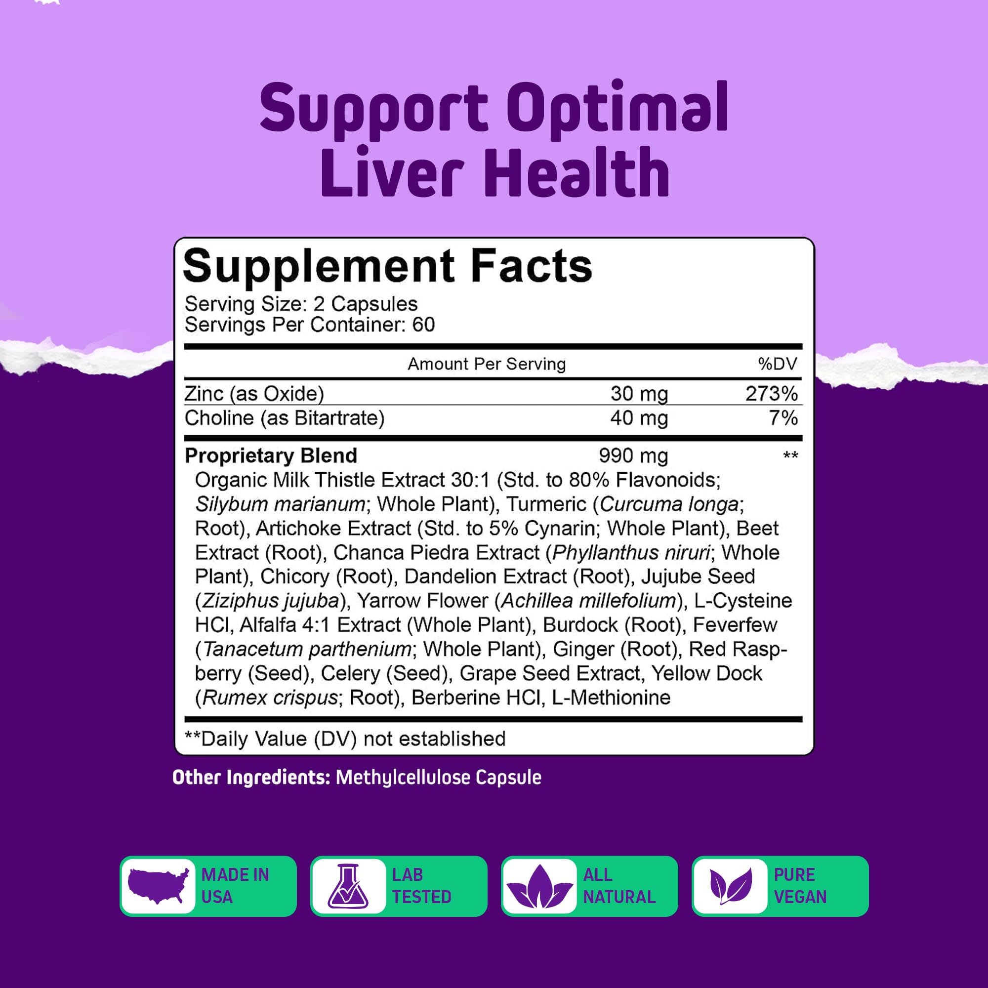 Herbtonics Milk Thistle 20-in-1 Liver Support Supplement packaging