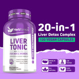 Herbtonics Milk Thistle 20-in-1 Liver Support Supplement side view
