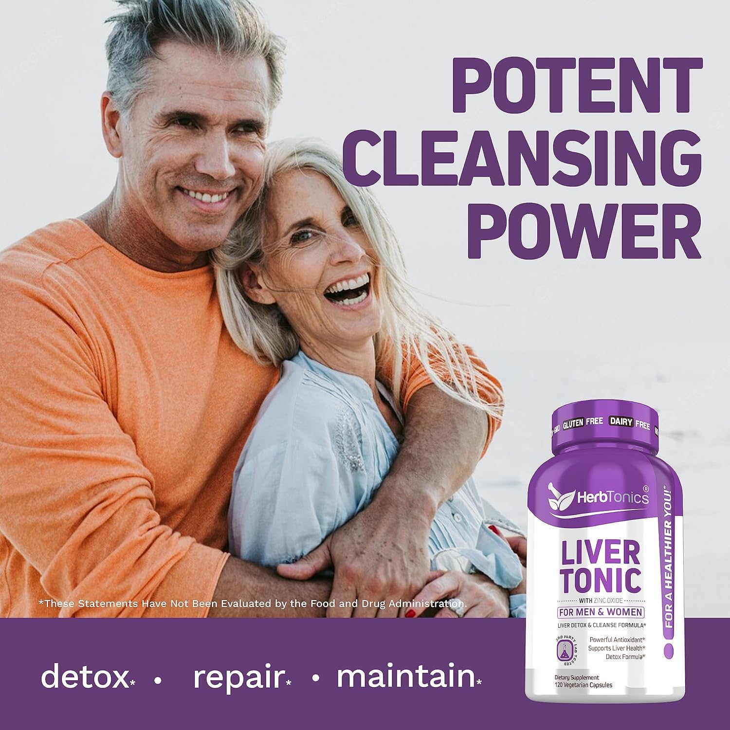Herbtonics Milk Thistle Liver Support Capsules bottle with label