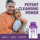 Herbtonics Milk Thistle Liver Support Capsules bottle with label