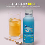 Herbtonics NAD+ Supplement Liquid 132g on a kitchen counter