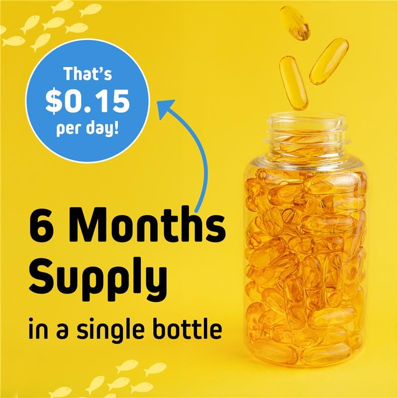 Herbtonics Omega-3 Fish Oil 1250mg bottle side view