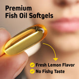 Herbtonics Omega-3 Fish Oil 1250mg softgels with measuring spoon