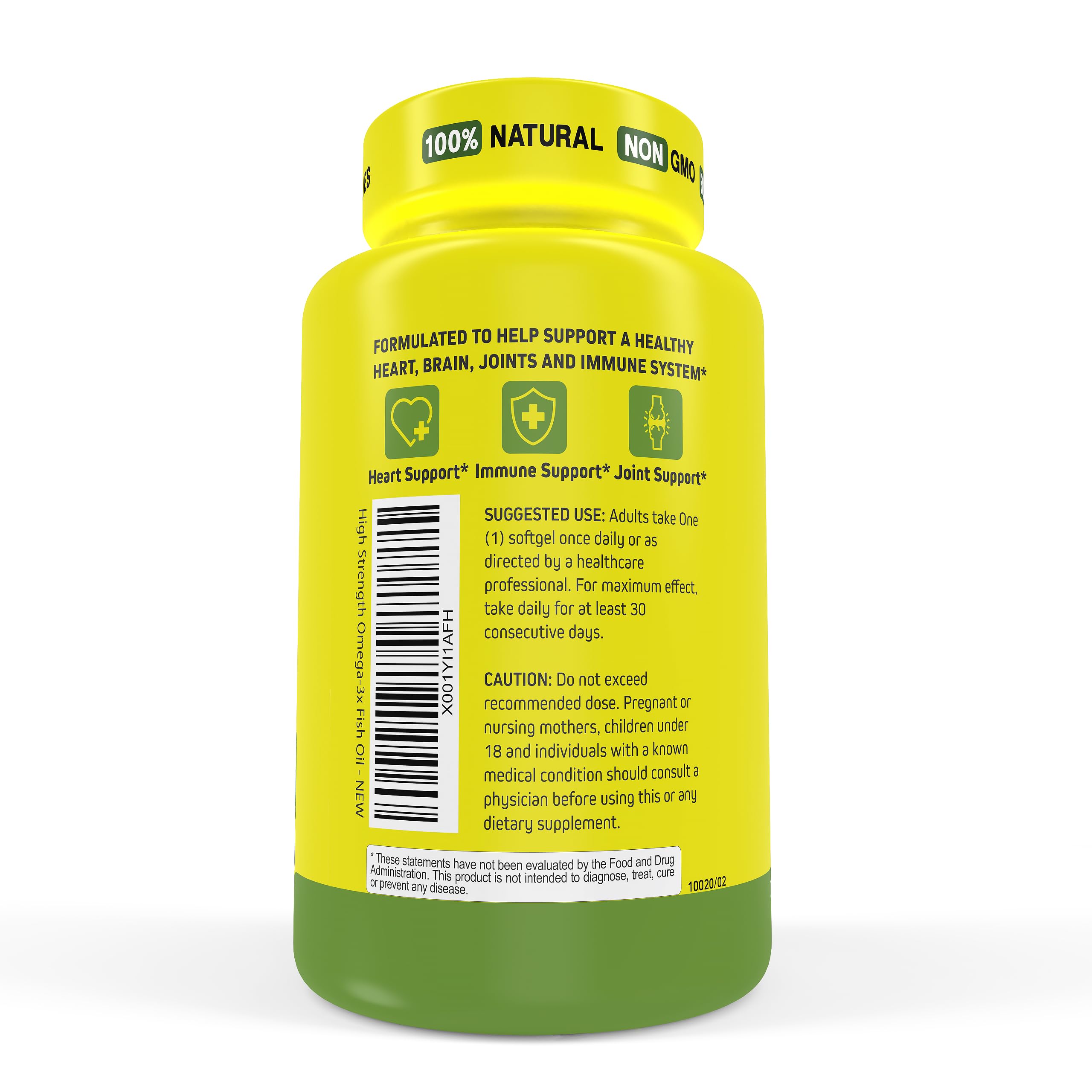 Herbtonics Omega-3 Fish Oil 1250mg supplement facts
