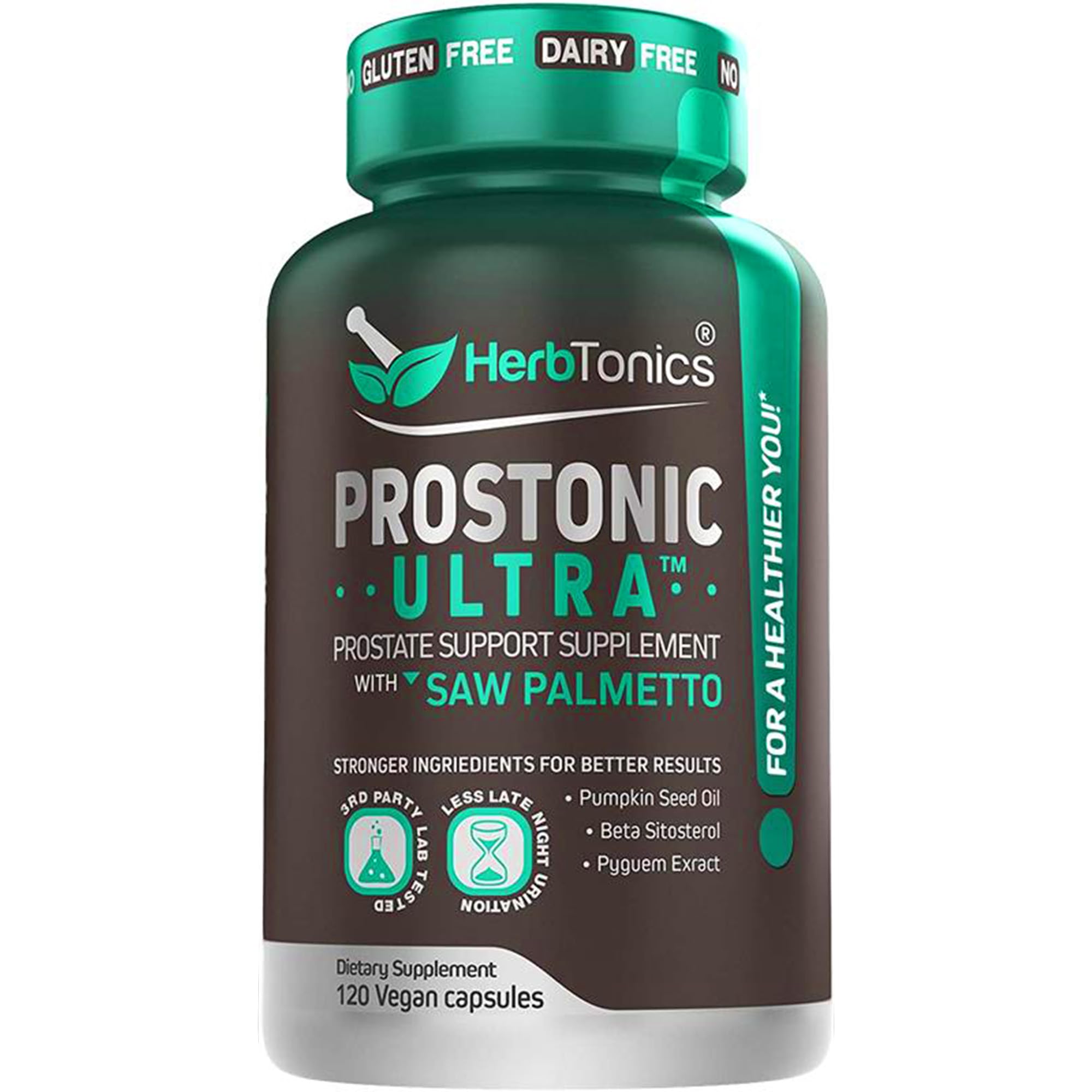Herbtonics Prostonic Ultra Saw Palmetto supplement bottle front view