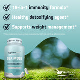Herbtonics Sea Moss Advanced Formula Capsules back label