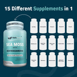 Herbtonics Sea Moss Advanced Formula Capsules bottle side view