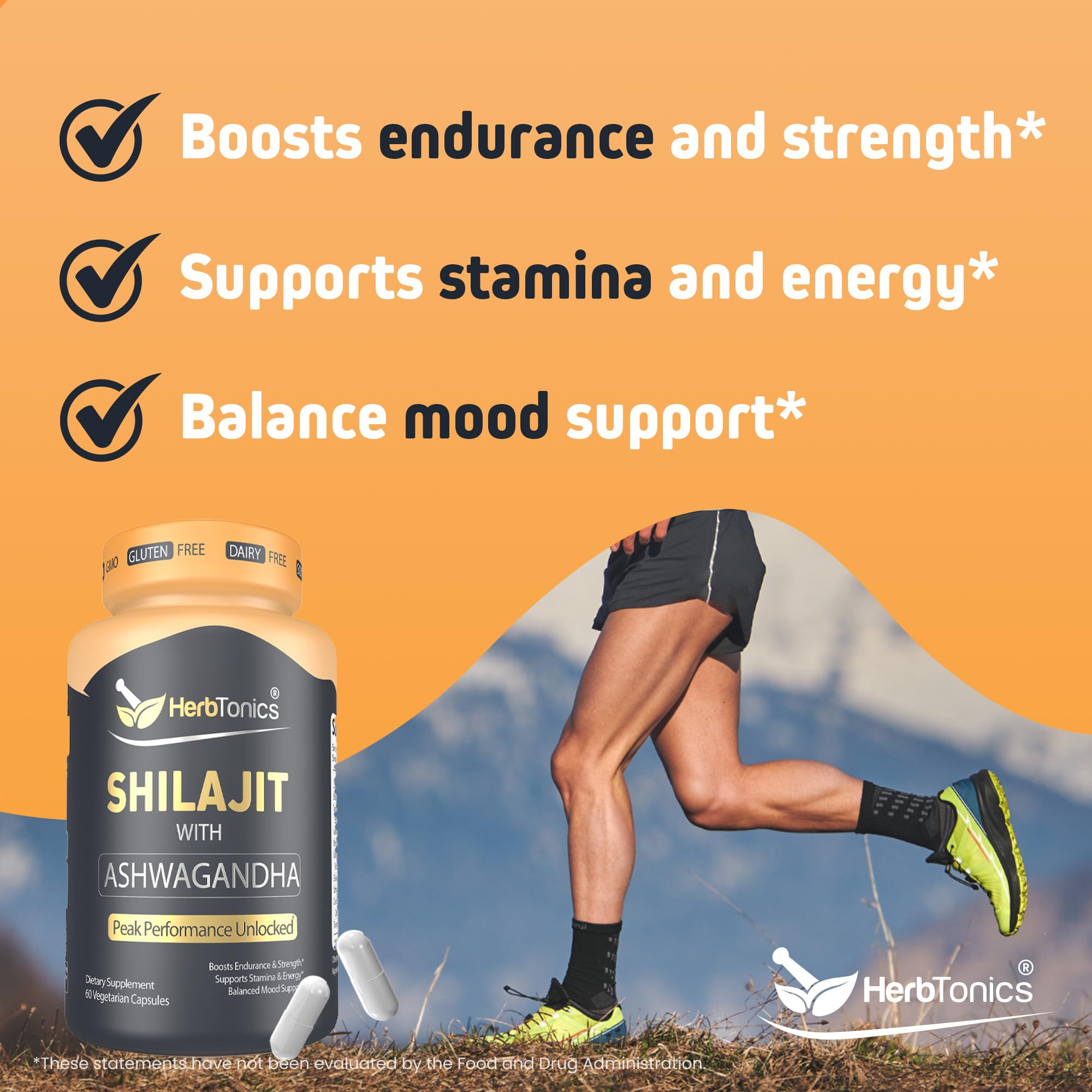 Herbtonics Shilajit with Ashwagandha Complex 82g ingredients list