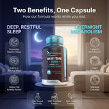 Herbtonics Sleep & a balanced routine Support Capsules bottle with label