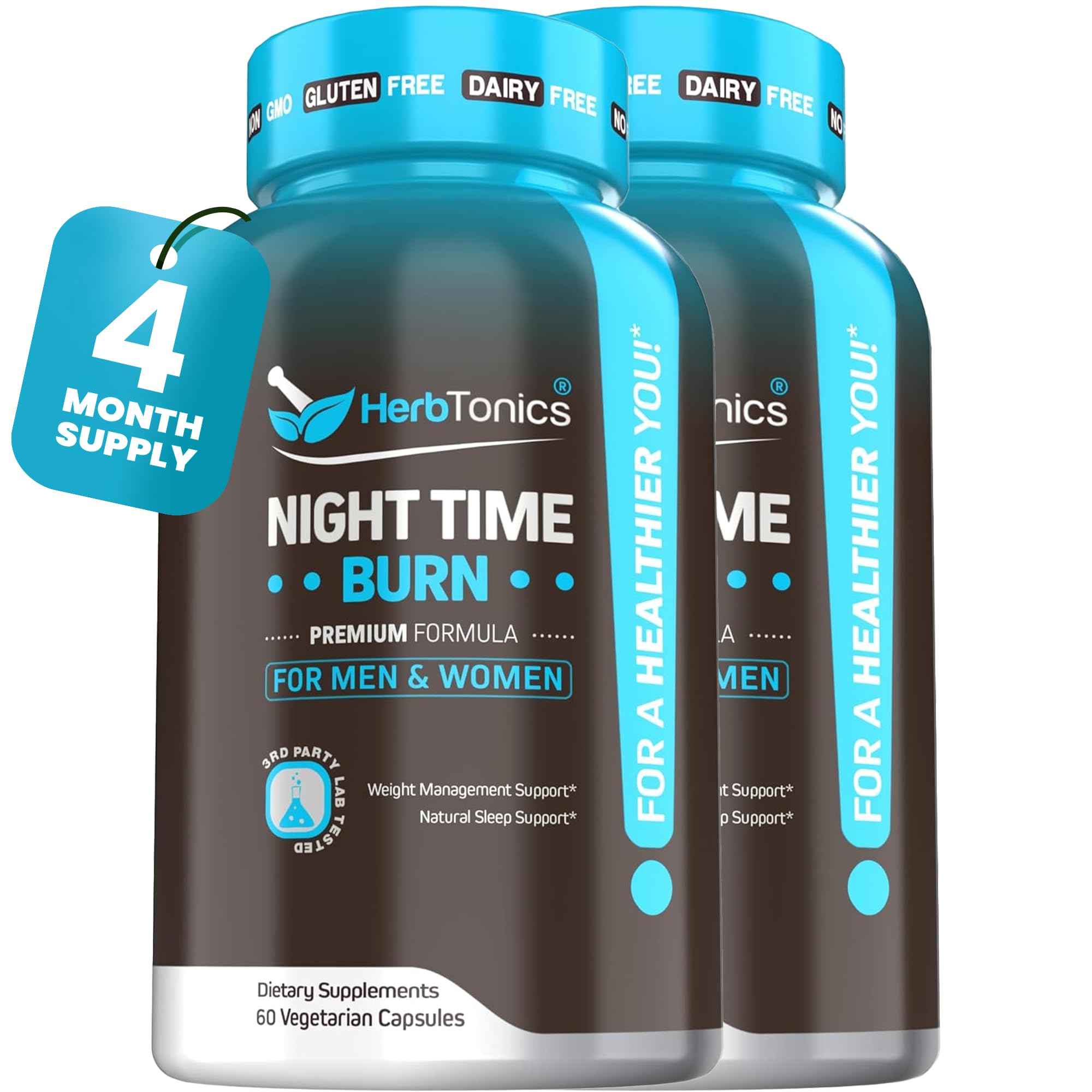 Herbtonics Sleep & a balanced routine Support Capsules front view
