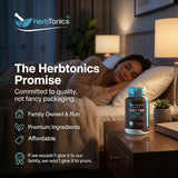 Herbtonics Sleep & a balanced routine Support Capsules in a wellness setting