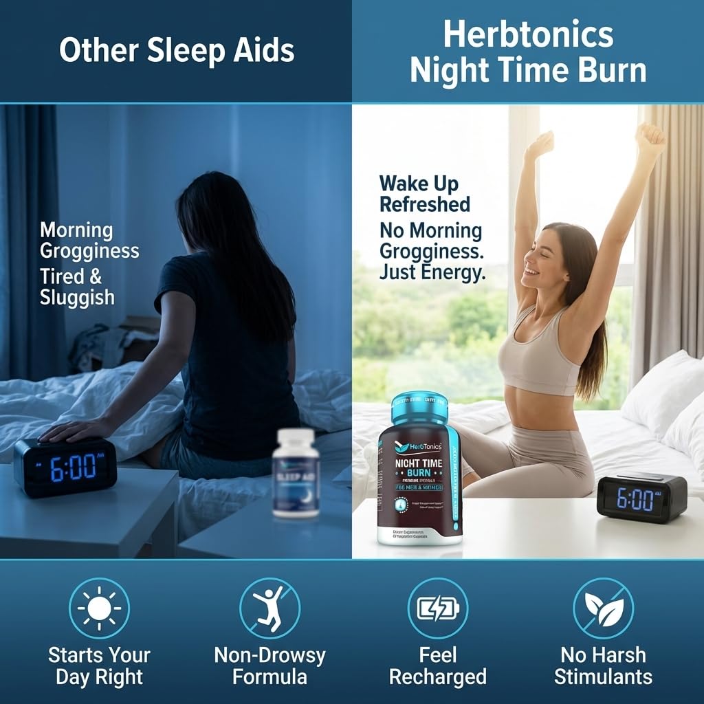 Herbtonics Sleep & a balanced routine Support Capsules side view