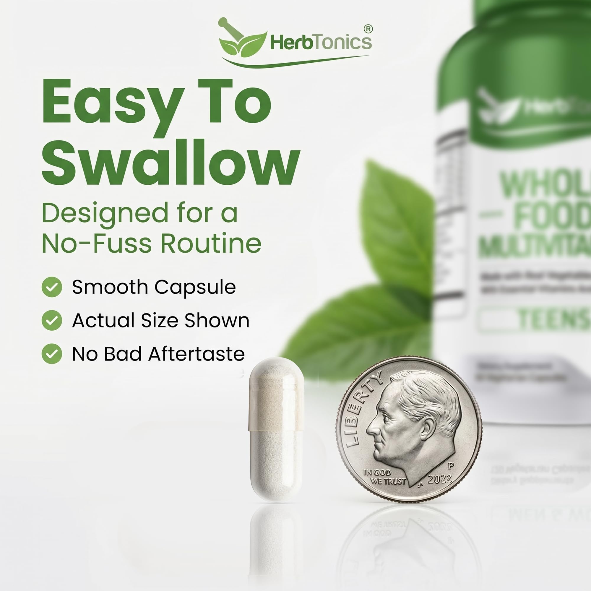 Herbtonics Teen Multivitamins capsule close-up