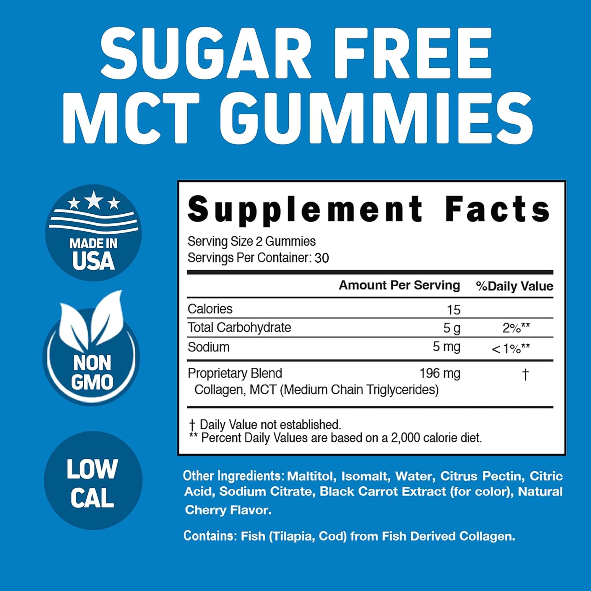Herbtonics Zero Sugar Keto Gummies with collagen ingredients list