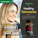 Herbtopia Forever Young Organic Red Ginseng Supplement capsule format