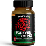 Herbtopia Forever Young Organic Red Ginseng Supplement front view