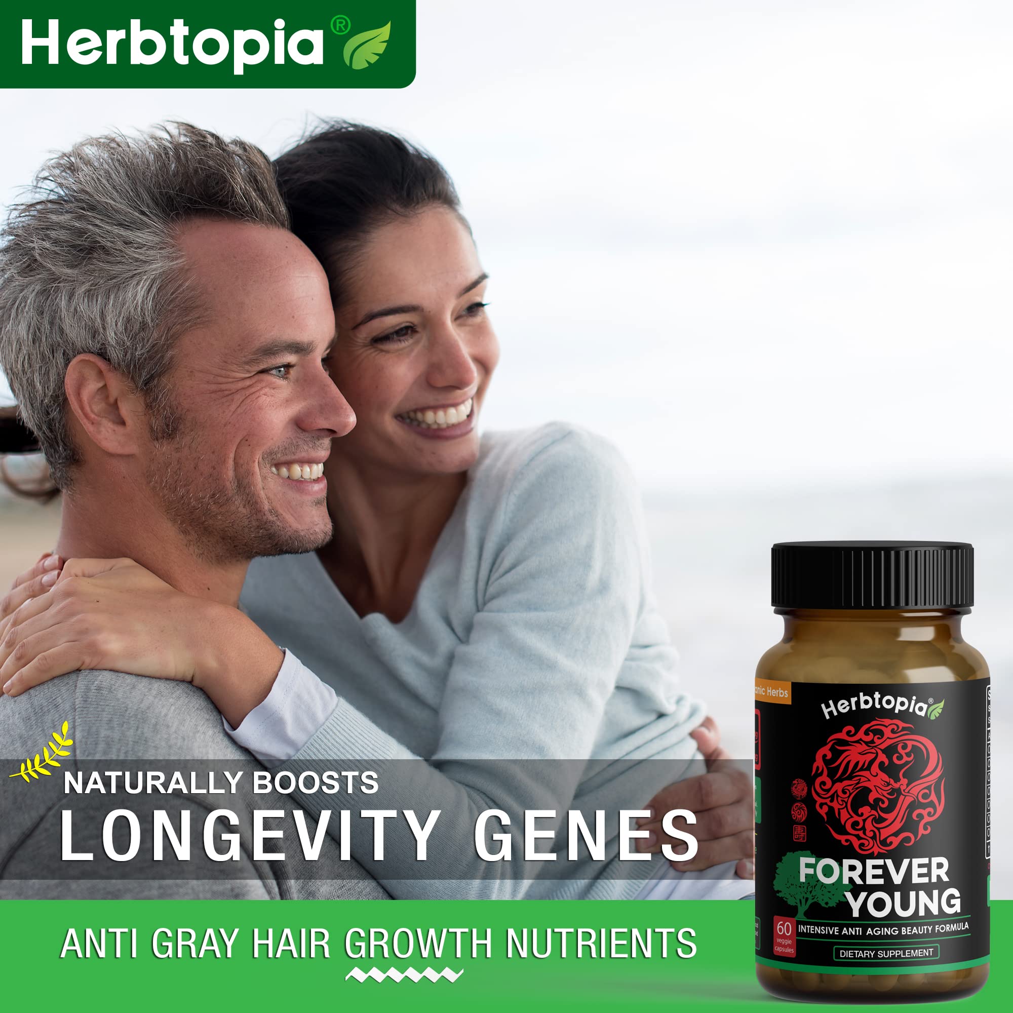 Herbtopia Forever Young Organic Red Ginseng Supplement lifestyle scene